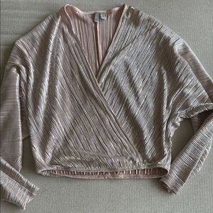Metallic Wrap Top